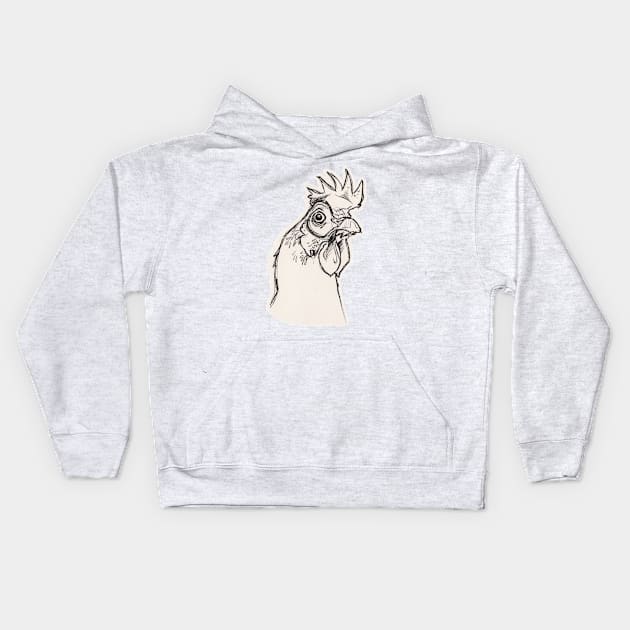 Just a Chicken Kids Hoodie by westinchurch